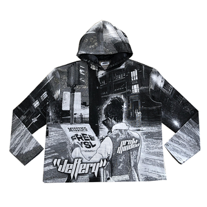Sudaderas con Capucha de Tapiz Tejido Personalizadas de <span class=keywords><strong>Anime</strong></span>, Tallas Grandes, Ropa de Tapiz con Forro de Satén, Sudaderas con Capucha para Hombre - Product Image 1