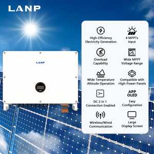 Inversor Solar de Alta Calidad de 30-60KW, 4 MPPT, Conectado a la Red, Compatible con Litio, Inversor Híbrido de 30kW para Sistemas de Energía Solar y Electrodomésticos - Product Image 2