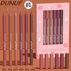 DUNUF – ensemble de 6 crayons à lèvres imperméables, <span class=keywords><strong>maquillage</strong></span> mat longue durée, doux, naturel, portable, cosmétique exquis - Product Image 5