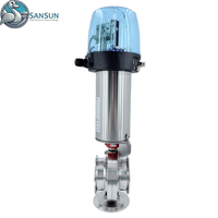 Systèmes de refroidissement liquide pour centres de données, vanne papillon pneumatique en acier inoxydable à trois colliers avec C-TOP