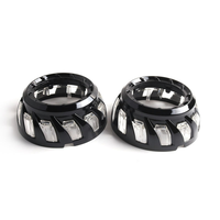 Cache de projecteur noir Turbine COB 3.0 pouces avec éclairage dynamique blanc, jaune et RGB pour accessoires de décoration de phares de rechange