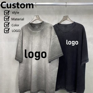 Camiseta de Hombre al por Mayor, 230g, 100% Algodón, Color Sólido, Estilo Vintage con Lavado Ácido - Product Image 1