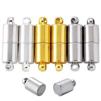 Boucle magnétique ronde en cuivre à aimant puissant pour accessoires de bijoux DIY, fermoirs pour colliers et bracelets
