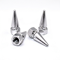 Ambark Overseas Limited – Ensemble de 4 capuchons de valve coniques en laiton de haute qualité, finition métallique, haute pression, forgés, résistants à la corrosion, OEM