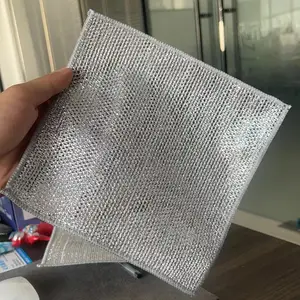 Hot silver dishwashing cloth oil-free dishcloth steel wire dishcloth kitchen counter wash dishes wash pot instead of steel wire
