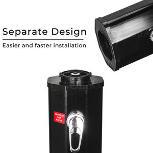 Ensemble de <span class=keywords><strong>douche</strong></span> <span class=keywords><strong>solaire</strong></span> extérieur autoportant au design moderne pour jardin et <span class=keywords><strong>piscine</strong></span>, en PVC noir, avec jets de massage et de pluie - Product Image 3