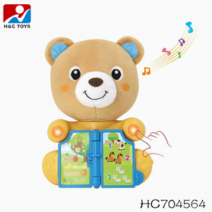 Animal en peluche tourner la page puzzle jouet <span class=keywords><strong>girafe</strong></span> douce avec lumière et musique jouets en peluche en peluche - Product Image 4