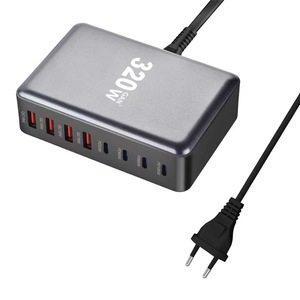 320W <b>Multi</b> Port GaN Fast <b>Charger</b> For Phone Computer Desktop Aluminum Alloy Type C USB PD QC <b>Charger</b> - Product Image 4