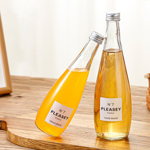 <span class=keywords><strong>Bouteille</strong></span> en verre transparente <span class=keywords><strong>de</strong></span> 330 ml et 500 ml pour eau, <span class=keywords><strong>vin</strong></span>, lait, jus, avec couvercle à vis en métal – Vente chaude directe usine - Product Image 1