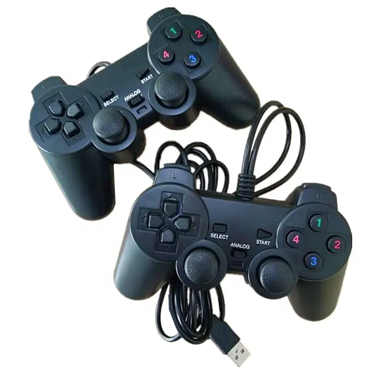 Yüksek kaliteli kablolu Joypad USB2.0 denetleyicisi Joystick WinXP Win7 Win8 Win10 PC bilgisayar çift şok Gamepad