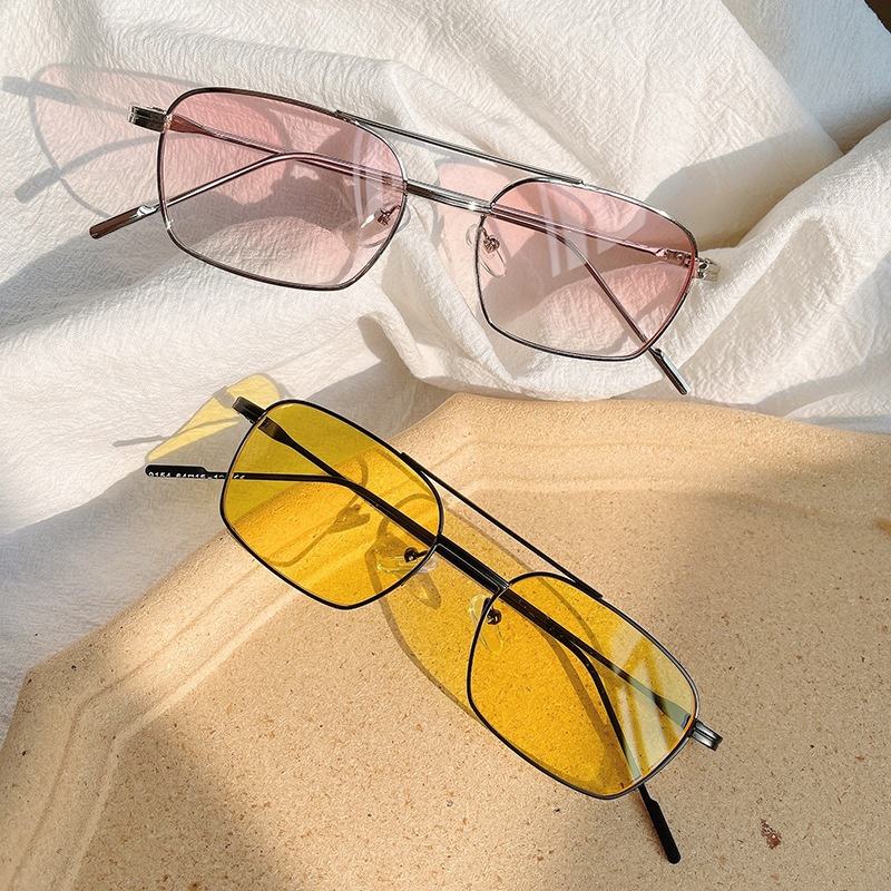2021 Fashion New Style Metal Sun Glasses Retro Rectangle