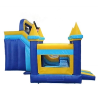 Jeux d'intérieur extérieurs commerciaux château sautant gonflable maison de rebond gonflable combinée avec toboggan à vendre