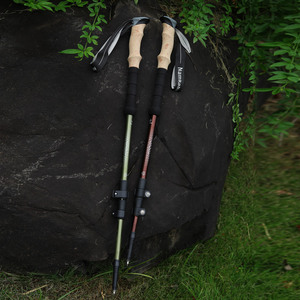 Bâton de trekking à verrouillage rapide externe en alliage d'aluminium télescopique léger Alpenstock pour la randonnée escalade bâton de marche nordique - Product Image 6