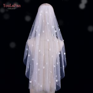 Voile de mariée court élégant YouLaPan à une seule couche, idéal pour les mariées, les demoiselles d'honneur, les fêtes de mariage et les occasions festives V83 - Product Image 3