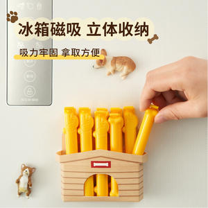 Clips para sellar alimentos Time Machine, paquete blanco de 10 clips reutilizables para bolsas de refrigerios, leche en polvo, almacenamiento de té - Product Image 3