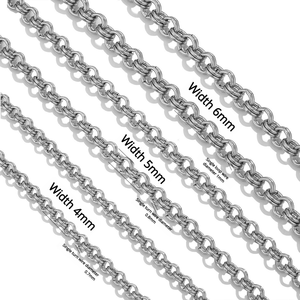 New Style Heavy Stainless Steel Double Loop <b>Cross</b> O-<b>Ring</b> Chain | 4-6MM Wide Sold by Meter - Product Image 6