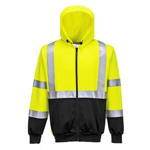 PORTWEST - B315YBRXXL Sweat à capuche zippé bicolore jaune noir haute visibilité-EAN 5036108268085 HI-VIS WORKWEAR - Product Image 1