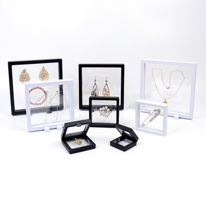 Boîte de rangement transparente en film PE pour bijoux, cadre d'affichage 3D flottant coloré, étui anti-poussière pour pièces de monnaie, organisateur de bagues et boucles d'oreilles - Product Image 4