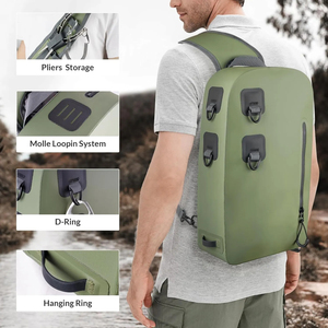 Sac à dos <span class=keywords><strong>de</strong></span> pêche imperméable <span class=keywords><strong>de</strong></span> haute qualité avec porte-canne, sac à bandoulière pour la pêche à la <span class=keywords><strong>mouche</strong></span>, pour le kayak et la navigation <span class=keywords><strong>de</strong></span> plaisance - Product Image 3