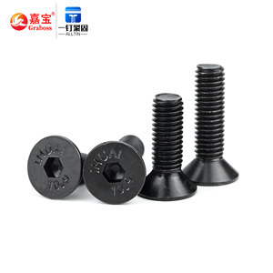 Chìm ổ cắm đầu capflat đầu vít M3 M4 M5 M6 M8 M10 M12 Đen phẳng GB M6 x <span class=keywords><strong>16</strong></span> Nylon Máy Vít đen chống trộm vít 820 - Product Image 5