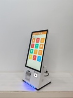 Kiosque de commande automatique de 21,5 pouces pour restaurant, terminal de point de vente avec écran tactile, scanner QR, imprimante de reçus pour café, restauration rapide