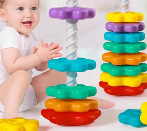 ของเล่นเสริม<span class=keywords><strong>พัฒนาการ</strong></span>เด็กเล็ก <span class=keywords><strong>0</strong></span>-<span class=keywords><strong>1</strong></span> <span class=keywords><strong>ปี</strong></span> วงแหวนหมุนซ้อนกันได้ รูปทรงรุ้ง มีเสียงเพลง ปลอดภัยสำหรับเด็กกัดเล่น ขายส่ง - Product Image 2