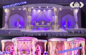 Increíble Mandap de Boda de Cristal de Fibra FIJI, Último Modelo de Mandap de Boda de Cristal de Fibra, Exquisito Mandap de Boda de Cristal de Fibra Dorado, EE. UU. - Product Image 2