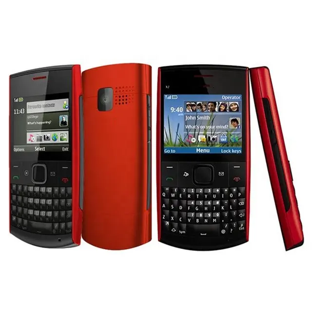 For Nokia X2-01 Hot Selling Cheap QWERTY Full Keyboard JAVA 3G Cheap Bar Classic Unlocked Mobile Cell Phone