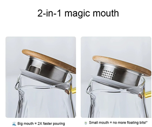 Daji Hydro cao cấp làm bằng tay thân thiện với môi Kính drinkware Set với nút chai nắp trà ấm nước bình & bình - Product Image 4