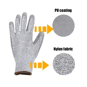 Al por mayor 5 barato 13G HPPE prueba de corte de seguridad cocina llorar anti resistente al corte guantes - Product Image 6