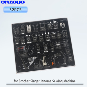 Kit de <span class=keywords><strong>32</strong></span>/42 accessoires pour machine à coudre, <span class=keywords><strong>pieds</strong></span> <span class=keywords><strong>presseurs</strong></span> pour point invisible et reçapage, compatible Brother, Singer, Janome - Product Image 5