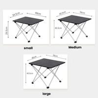 Meubles d'extérieur modernes, table pliante en alliage d'aluminium, portable, camping, pique-nique, randonnée, barbecue, hôtel