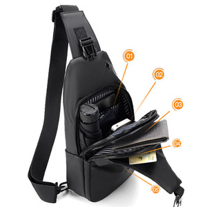 Sac de poitrine messager en nylon <span class=keywords><strong>2023</strong></span> grande capacité, vente en gros directe usine, sac à bandoulière croisé <span class=keywords><strong>tendance</strong></span> pour <span class=keywords><strong>homme</strong></span> - Product Image 6