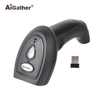 Escáner de Código de Barras Inalámbrico 2D QR de Nuevo Diseño de Fábrica A-1502, Lector de Códigos de Barras Portátil con Receptor USB de 2.4GHz