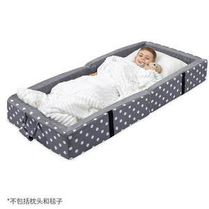 Baby Playpen With High-Density <b>Foam</b> <b>Pad</b> Gray Polka Dot Design For Children Indoor Play Area Portable And Foldable - Product Image 3