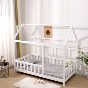 <span class=keywords><strong>Letto</strong></span> a <span class=keywords><strong>casetta</strong></span> con barriere di sicurezza rimovibili, <span class=keywords><strong>Letto</strong></span> <span class=keywords><strong>Montessori</strong></span> per bambini - Product Image 6