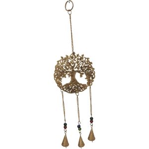 PARIJAT Artesanía Metal Hierro Árbol Vida Campanas de viento para el hogar Balcón Terraza Jardín Sala de estar Campanas colgantes Sonido decorativo - Product Image 3