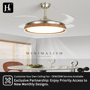 Ventilador de Techo LED Moderno de 42 Pulgadas con 3 Aspas Retráctiles, Diseño Invisible Empotrado, Luz Regulable, Control Remoto, Diseño AGI32 - Product Image 5