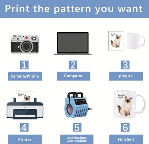 48 tasses blanches de 11 oz en gros pour sublimation, personnalisables avec logo - Product Image 5