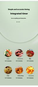 مقلاة هوائية زجاجية متعددة الوظائف بدون زيت سعة 5.1-6.0 لتر مع شاشة تحكم باللمس للاستخدام المنزلي - للخبز والتحميص وإعادة التسخين - Product Image 3