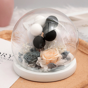 Nuevo Adorno de Rosa Eterna 2026 con Cubierta de Cristal y Globo, Regalo Creativo de Flor Artificial - Product Image 2