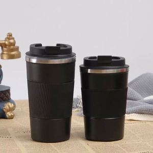 Tasses à café en silicone antidérapantes 17oz/13oz, gourdes isothermes à double paroi en acier inoxydable 304, thermos portables - Product Image 3