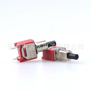 Interrupteur à bascule miniature à 2 broches avec poignée noire, coque en plastique, terminal PCB IP40, contact en cuivre plaqué argent MT102 - Product Image 1