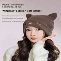 Gorro Postparto Transpirable, Cómodo y Resistente al Viento, Gorro de Maternidad Elegante de Punto Jacquard con Dibujos Animados para Mujer