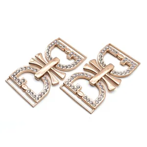 2020 women sandals buckle rhinestone buckle gold shinny shoe accessories shoes buckle