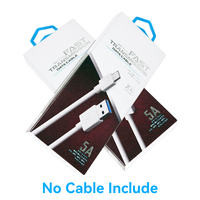Boîte en carton rigide personnalisée en gros pour l'emballage de câbles USB et de lignes de données électroniques, avec gaufrage, recyclable, impression CMYK