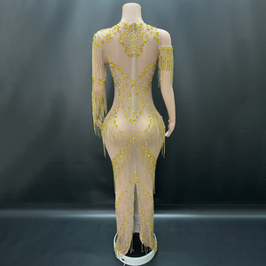 Novance Y4671 Mới Đến Dropshipping Thanh Lịch Buổi Tối Ăn Mặc 2025 <span class=keywords><strong>Prom</strong></span> Dresses Sang Trọng Thạch Vàng Tua Ăn Mặc Cho Đảng - Product Image 3