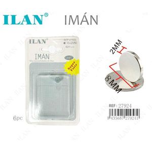 Magneti Circolari per Artigianato Ilan Imn 8x2 mm, Set da 6 Pezzi - Product Image 3