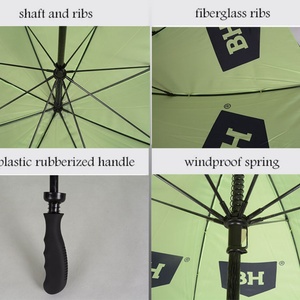 Supplier Wholesale Promotional Custom Logo UV <b>Windproof</b> Eco Friendly Modern Black Fiberglass Frame 130cm Open Diameter Business - Product Image 6