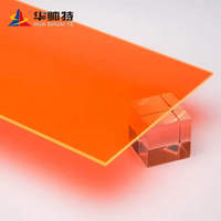 Plaques en acrylique coulé fluorescent de haute qualité HUASHUAITE, 6 mm d'épaisseur, rouge, vert, orange